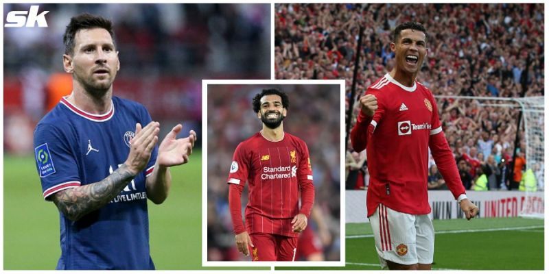 Lionel Messi, Mohamed Salah and Cristiano Ronaldo