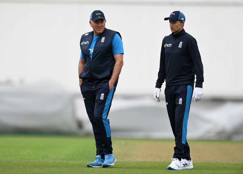 Chris Silverwood and Joe Root. (Image Credits: Getty)