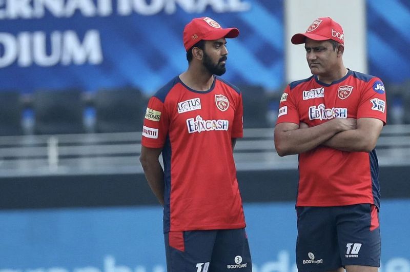 PBKS captain KL Rahul (left) and head coach Anil Kumble.