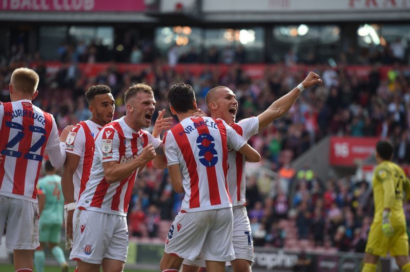 Stoke City will face Derby County on Saturday