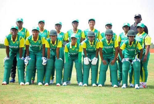 Nigeria Women's Cricket Team pose for a photo