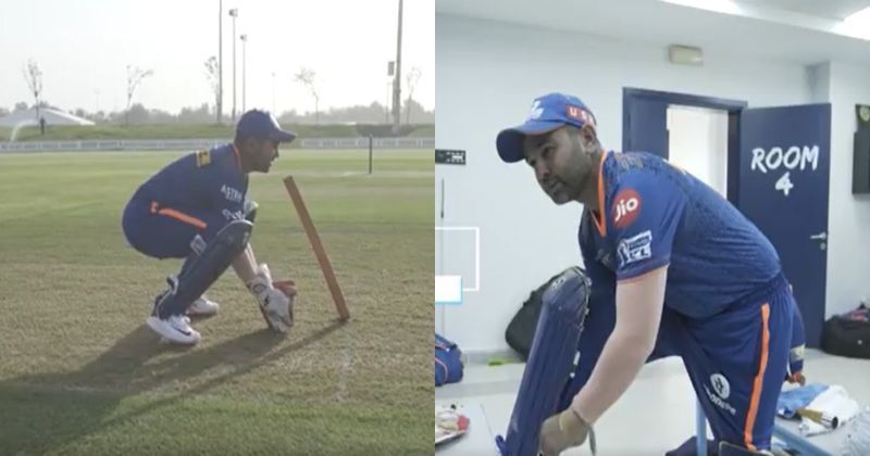 Parthiv Patel kept wickets during an MI training session. Pic: Mumbai Indians/ Twitter