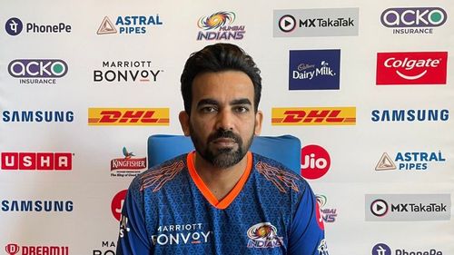 Zaheer Khan during the pre-match press conference. (Source: MI Twitter)