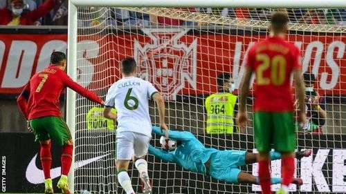 Cristiano Ronaldo inspired Portugal to a 2-1 victory over Ireland