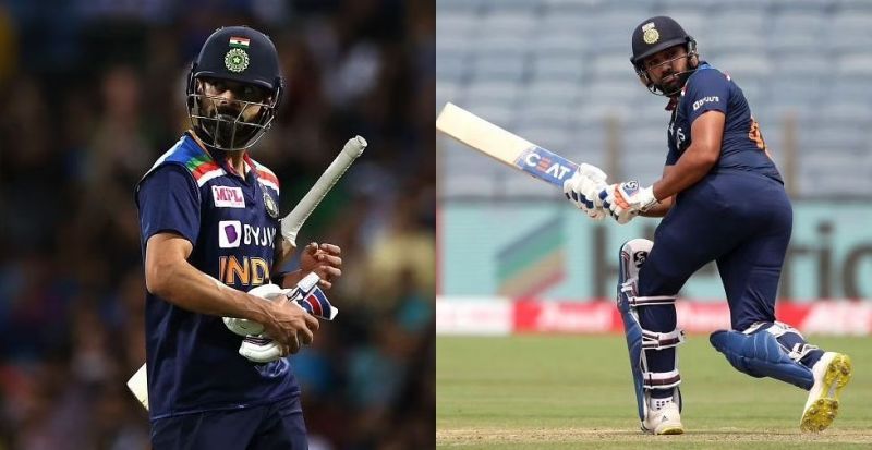 Virat Kohli (left) and Rohit Sharma. Pics: Getty Images