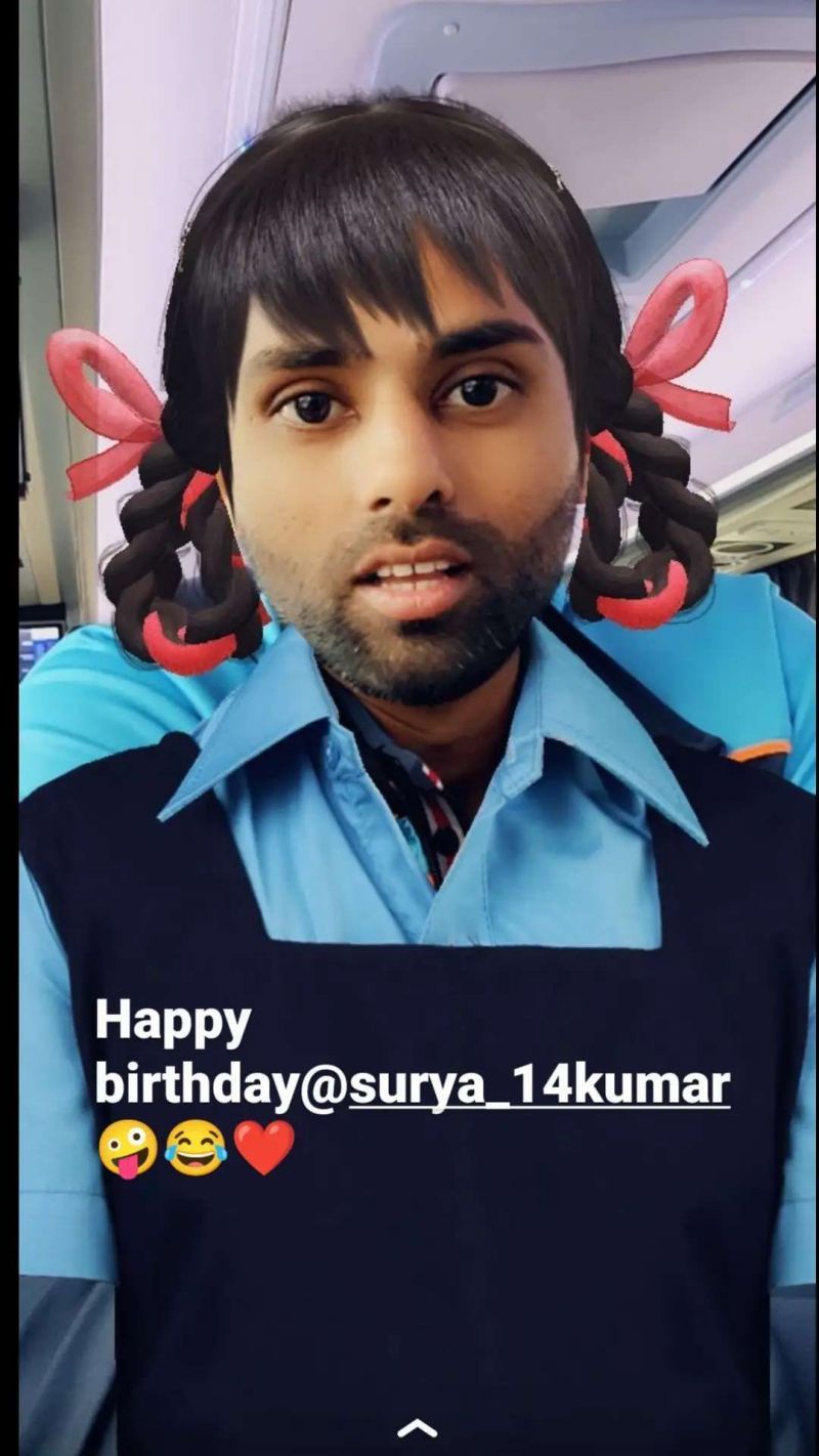 Prithvi Shaw wished Suryakumar Yadav with a funny picture (Credit: Instagram)