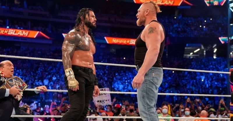 Roman Reigns and Brock Lesnar face-to-face at SummerSlam