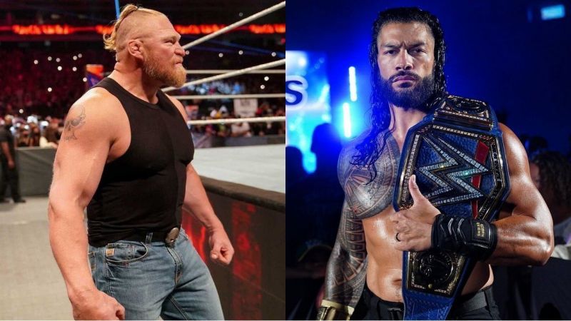 WWE सुपरस्टार ब्रॉक लैसनर और यूनिवर्सल चैंपियन रोमन रेंस