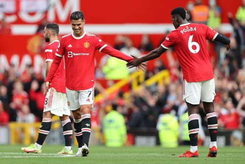 Cristiano Ronaldo and Paul Pogba of Manchester United