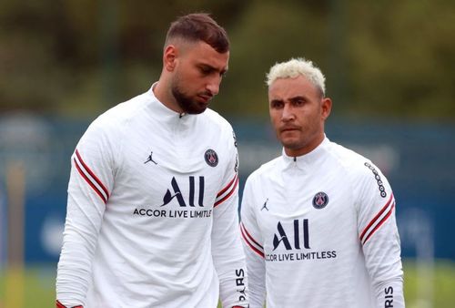 Gianluigi Donnarumma and Keylor Navas of PSG (pic cred: Football Italia)