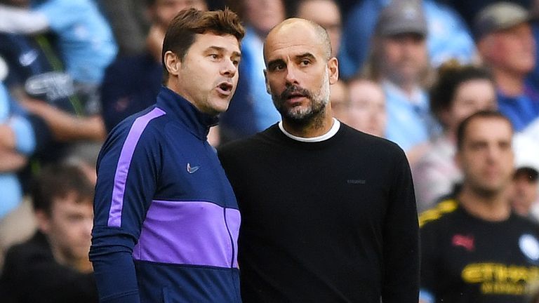Pep Guardiola (right) and Mauricio Pochettino will meet for the 21st time.