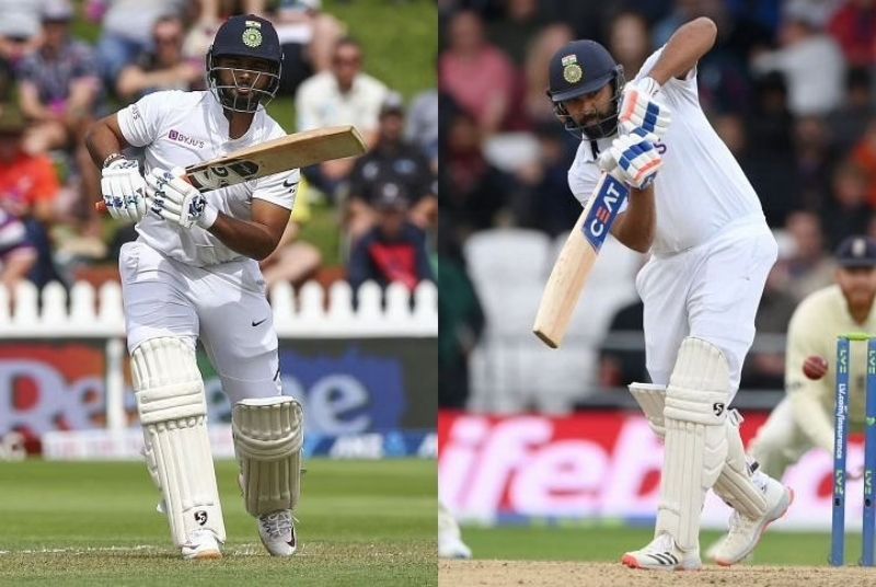 Rishabh Pant and Rohit Sharma. Pics: Getty Images