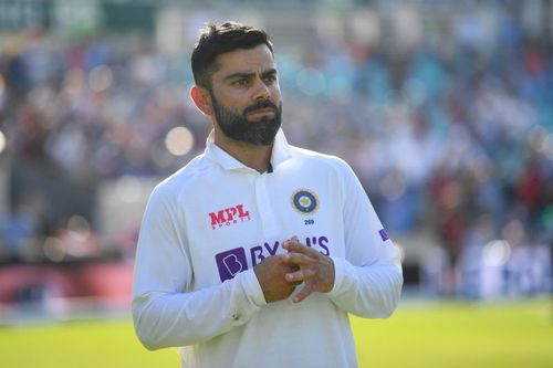 Virat Kohli looks on after India's win at The Oval.