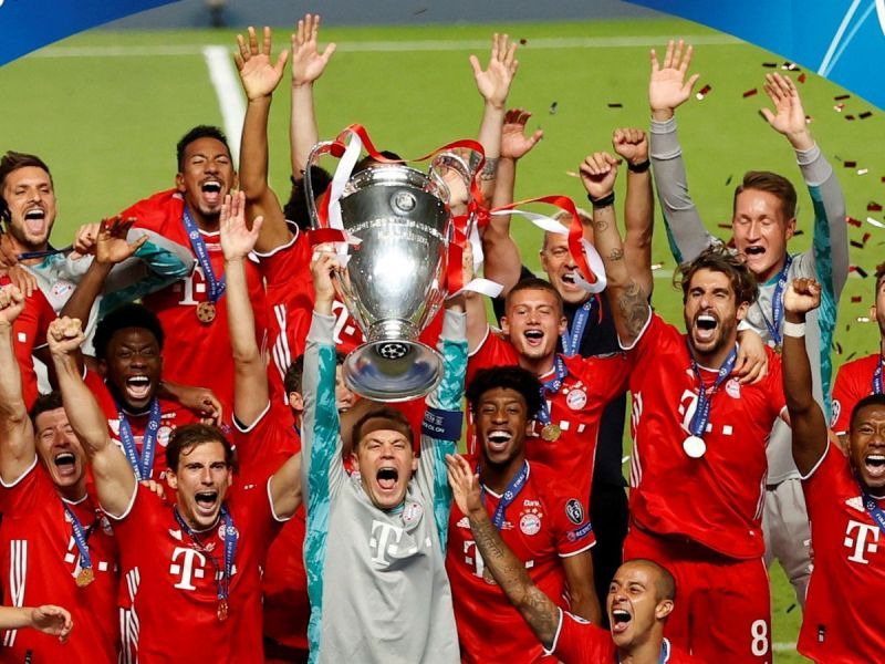 Neuer captained Bayern Munich to their second European treble last year