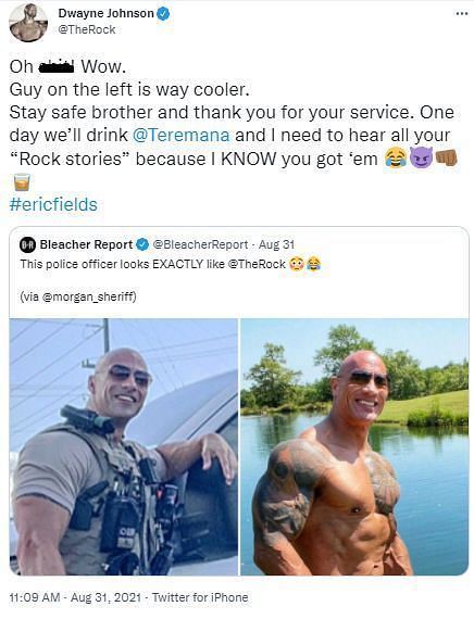 The Rock&#039;s message for his doppelganger.