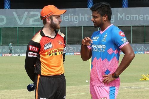 Kane Williamson and Sanju Samson. Pic: IPLT20.COM