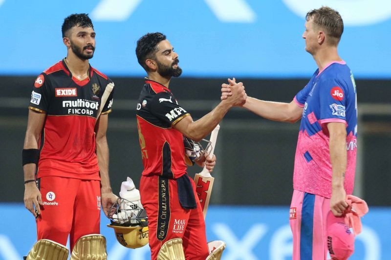 Royal Challengers Bangalore defeated the Rajasthan Royals by 10 wickets during IPL 2021 Phase 1. (Image Courtesy: IPLT20.com)