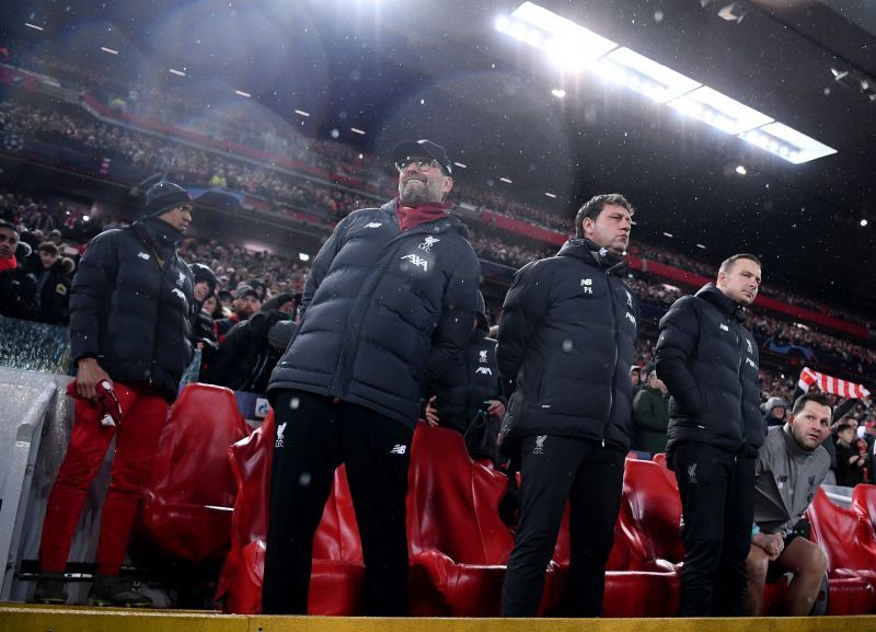 Liverpool backroom staff are preparing for the Carabao Cup. (Photo by Laurence Griffiths/Getty Images)