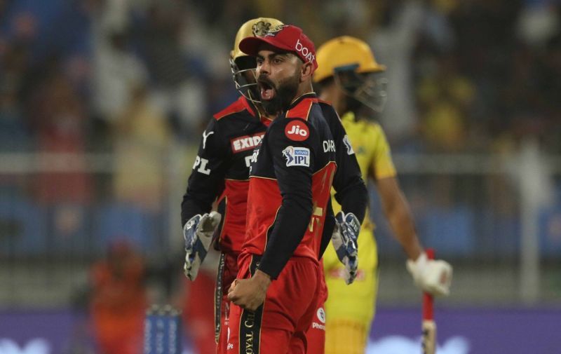 &lt;a href=&#039;https://www.sportskeeda.com/go/ipl&#039; target=&#039;_blank&#039; rel=&#039;noopener noreferrer&#039;&gt;IPL 2021&lt;/a&gt;: Virat Kohli celebrates after taking the catch to dismiss &lt;a href=&#039;https://www.sportskeeda.com/player/ruturaj-gaikwad&#039; target=&#039;_blank&#039; rel=&#039;noopener noreferrer&#039;&gt;Ruturaj Gaikwad&lt;/a&gt;.