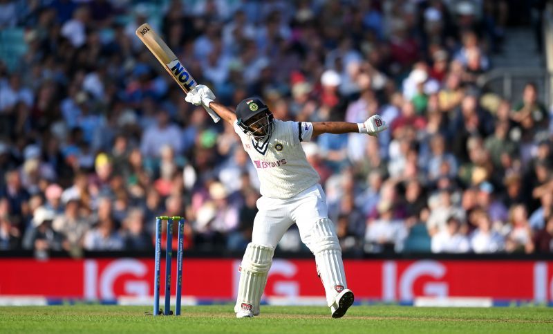 Shardul Thakur celebrates during the fourth Test between England and India.