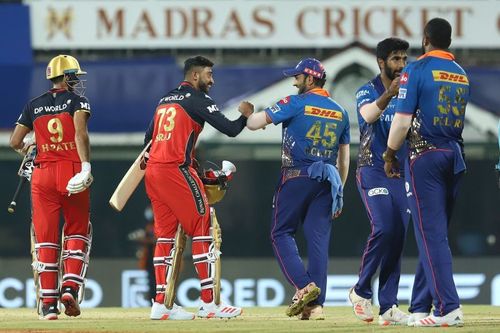 Royal Challengers Bangalore and Mumbai Indians will battle at the Dubai International Cricket Stadium tomorrow (Image Courtesy: IPLT20.com)