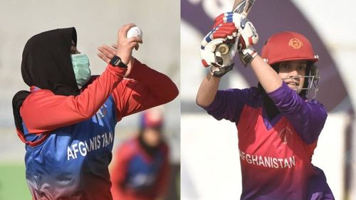 Afghanistan women's cricket team members (Image courtesy: @ziaryaad Twiter)