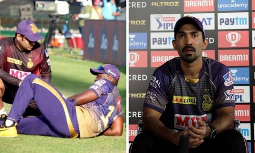 Dinesh Karthik shares an update on Andre Russell's injury