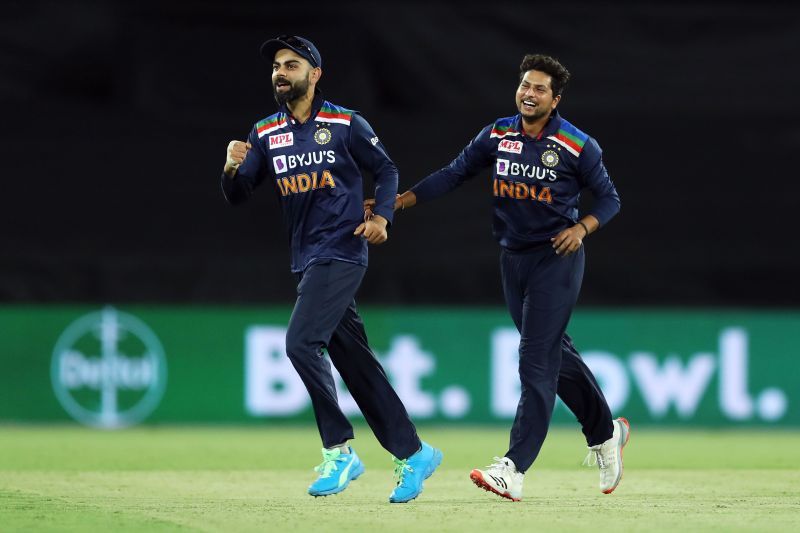 Virat Kohli and Kuldeep Yadav. Pic: Getty Images