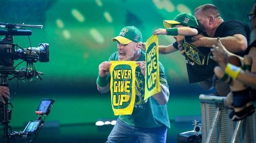 John Cena making his entrance on Friday Night SmackDown