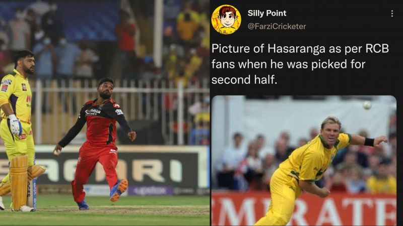 Wanindu Hasaranga did not have a memorable night at Sharjah Cricket Stadium in IPL 2021 (Image Courtesy: IPLT20.com)