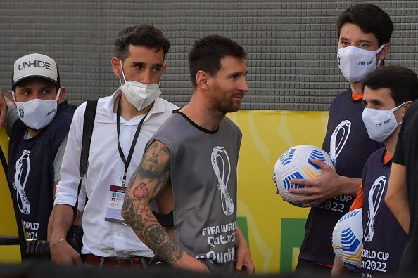 Lionel Messi and Argentina were ordered to leave the pitch in the WC qualifier against Brazil