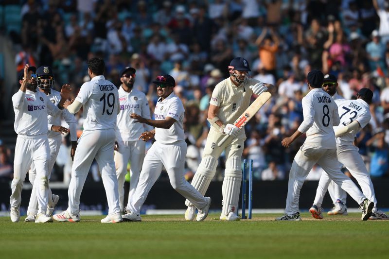 Team India are ecstatic after winning The Oval Test. Pic: Getty Images
