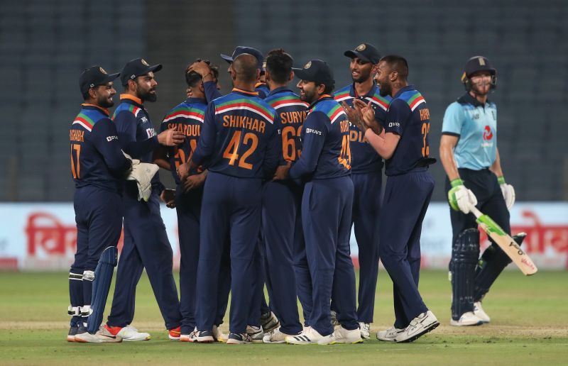 The Indian cricket team during the series against England earlier this year. Pic: Getty Images