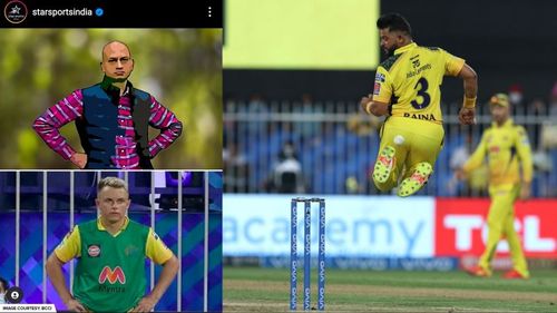 Sam Curran and Suresh Raina's photos from the IPL 2021 match between Chennai Super Kings and Sunrisers Hyderabad went viral on social media