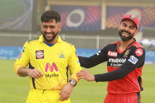 MS Dhoni and Virat Kohli. Pic: IPLT20.COM