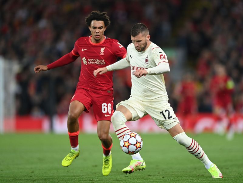 Trent Alexander-Arnold (left) was a constant threat down the right flank for Liverpool.