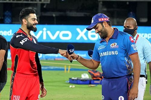 Who'll win the battle between Virat Kohli and Rohit Sharma? (Image Courtesy: IPLT20.com)