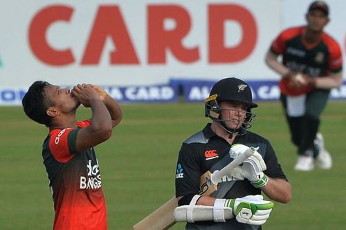 New Zealand captain Tom Latham walks back. (Credits: Twitter)