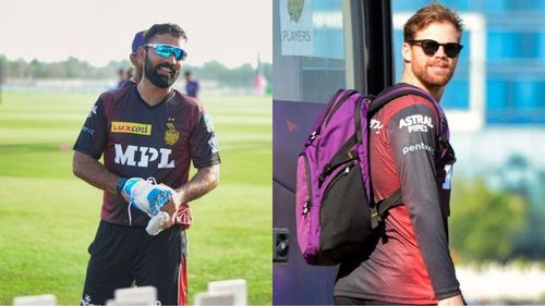 Dinesh Karthik (L) and Lockie Ferguson will be key to Kolkata Knight Riders' success in Phase 2 of IPL 2021 (Image Courtesy: Kolkata Knight Riders/Instagram)