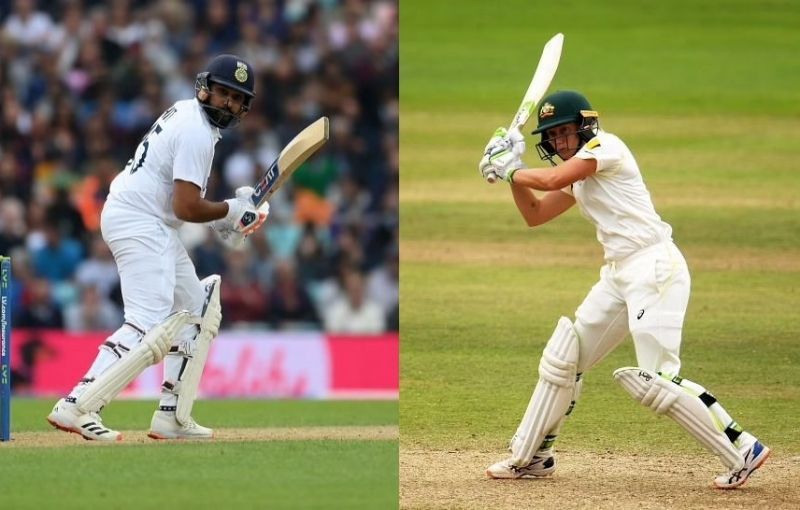 Rohit Sharma and Alyssa Healy. Pics: Getty Images