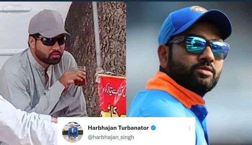 Harbhajan Singh posted a tweet earlier today, reacting to Rohit Sharma's viral lookalike