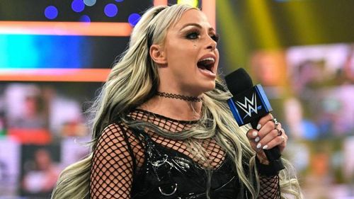 Liv Morgan cutting a promo on SmackDown