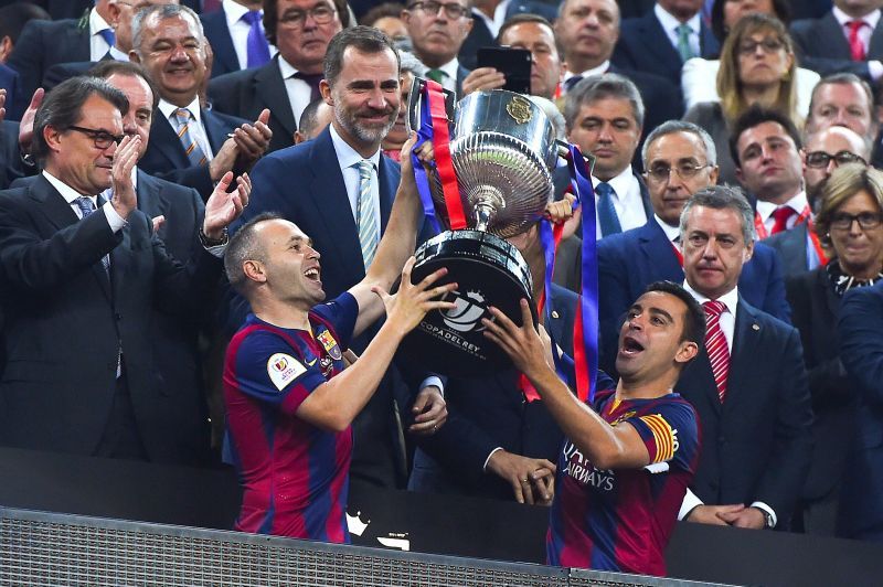 Xavi and Iniesta enjoyed many successful years as Barcelona players