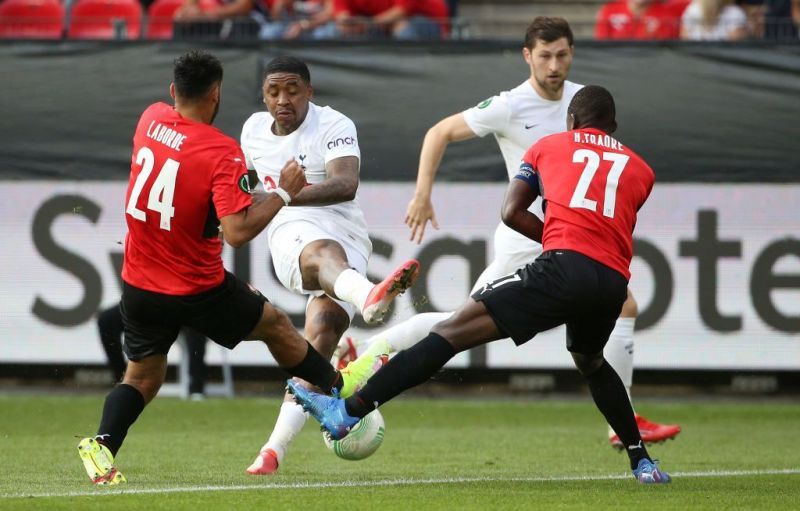 Tottenham Hotspur salvaged a draw against a spirited Rennes side