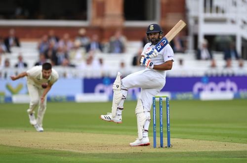 Rohit Sharma anchoring his innings in style