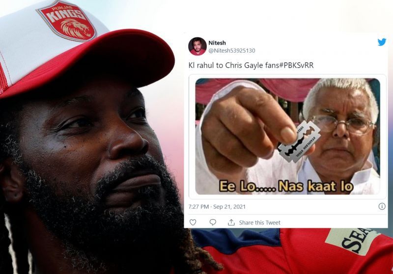 Twitter reactions after Chis Gayle misses the match against RR.