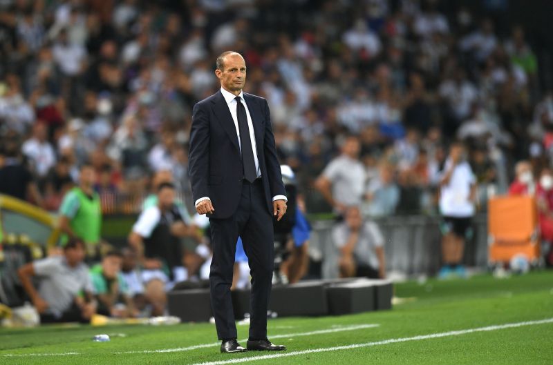 Juventus boss Max Allegri looks on