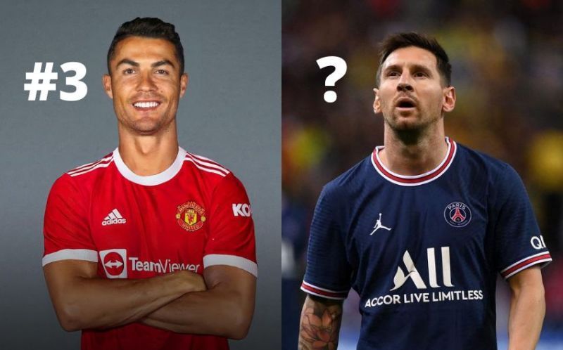 Manchester United&#039;s Cristiano Ronaldo and Paris Saint-Germain&#039;s Lionel Messi