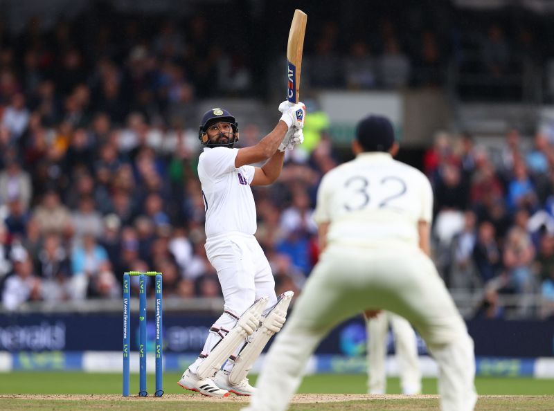 England v India - Third LV= Insurance Test Match: Day Three - Rohit Sharma in action