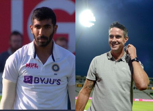 Jasprit Bumrah(l) and Kevin Pietersen(r)